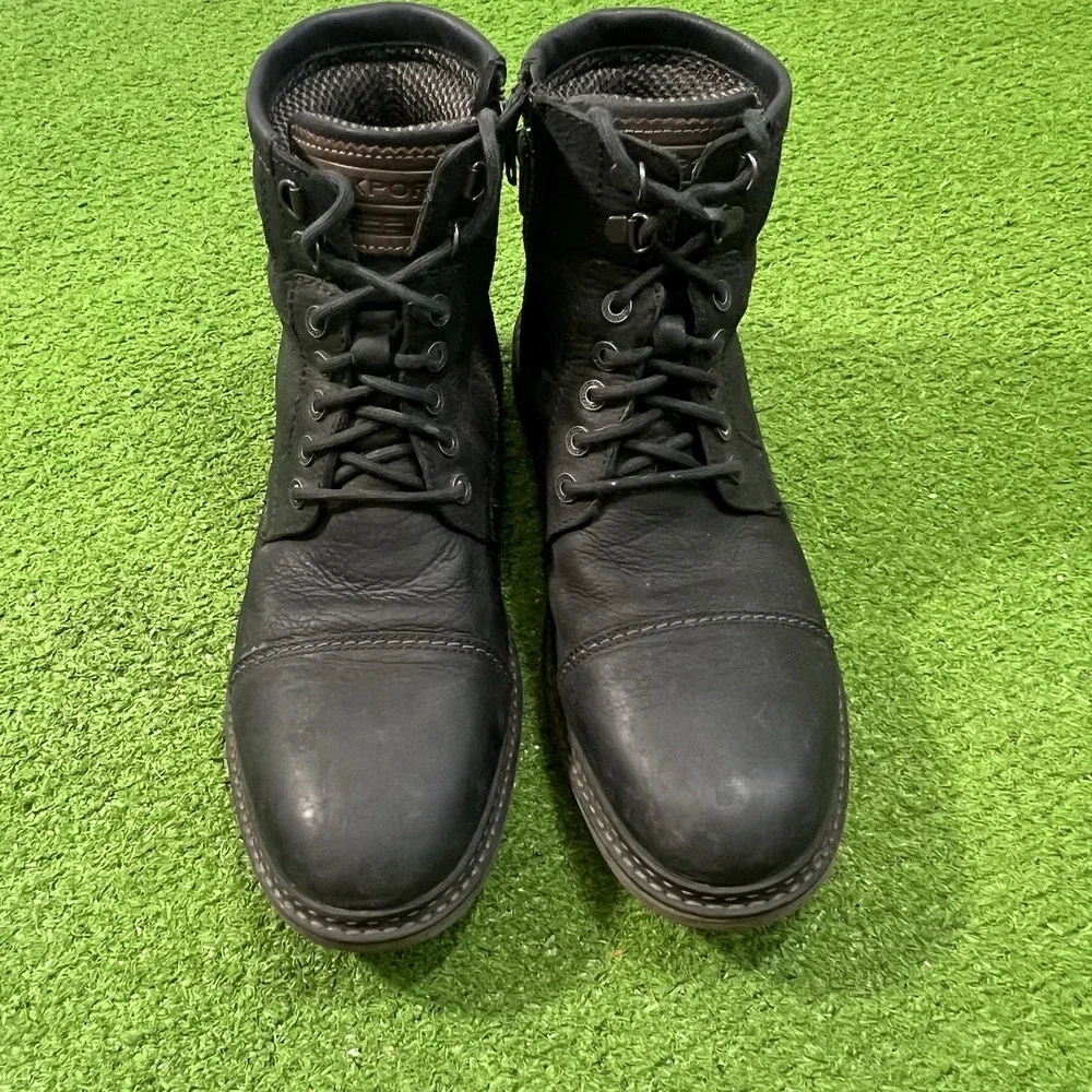 Rockport Combat Biker Boots SZ 10 Inside Zip Urban Retreat Hiking Boots